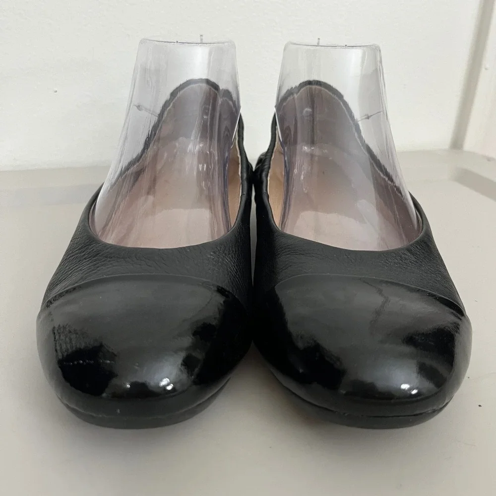 Dansko Lisanne Ballet Flats Sz 38 7.5 LeatherCap Toe Comfort Career Chic Classic